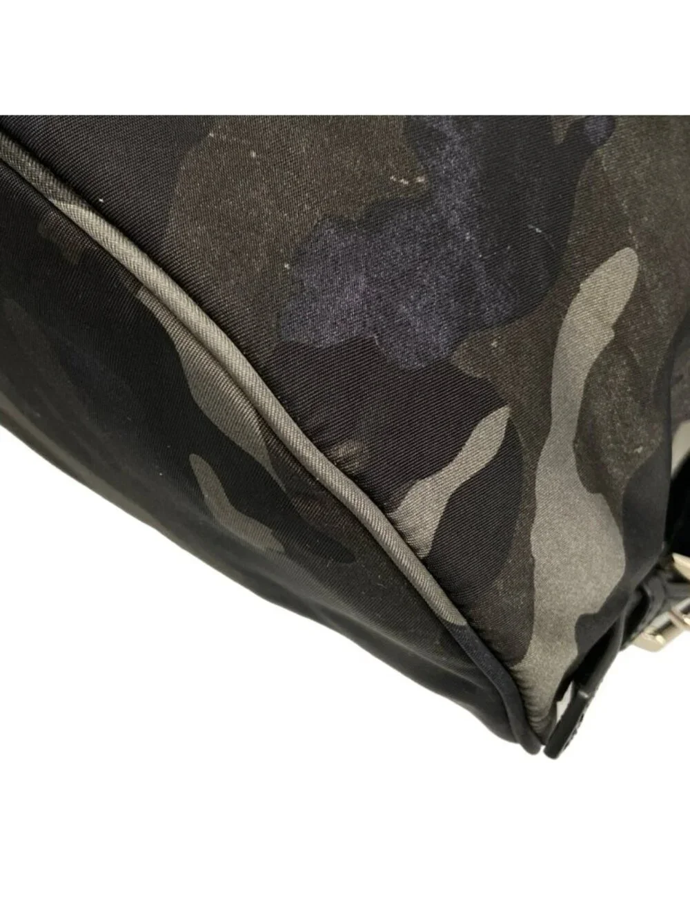 Prada Backpack Khaki Black Camo Leather
